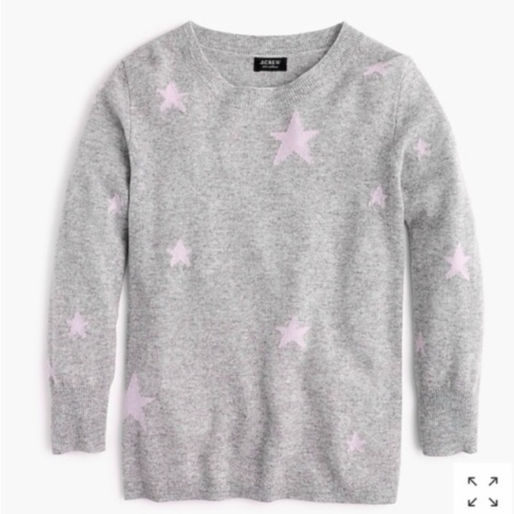 J.Crew 100% Cashmere Sweater w/Stars
